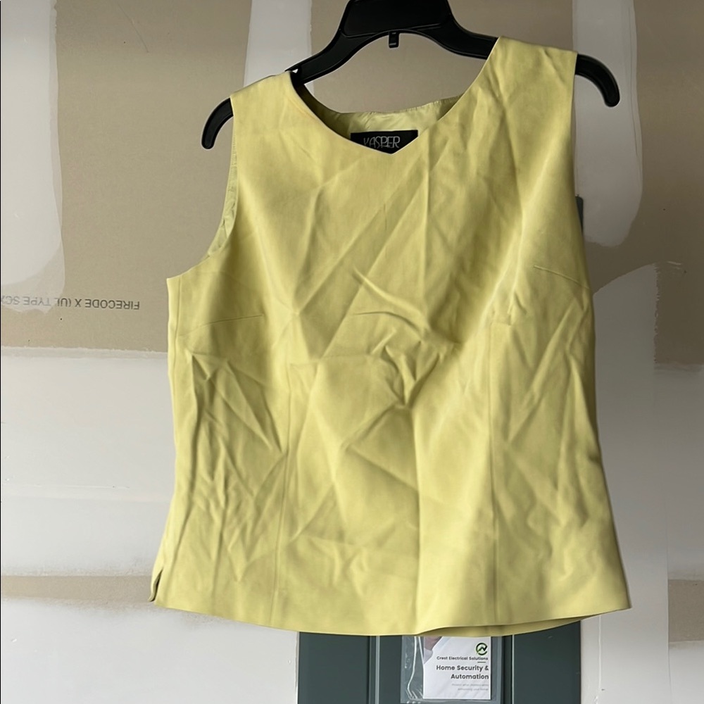 Kasper Yellow Sleeveless Top